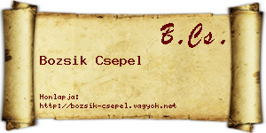 Bozsik Csepel névjegykártya